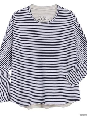 NWOT Frank and Eileen M Striped Caplet navy and white. Never worn